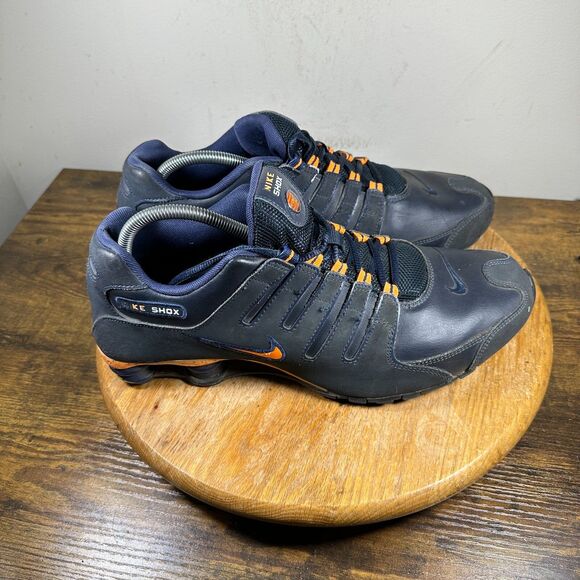Nike Shox NZ Black Orange Sneakers Shoes Men's Size 12 325201-484